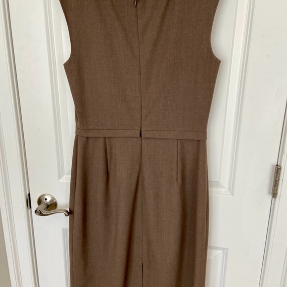 Tahari by ASL Solid Brown Cocktail Dress [8] - Picture 5 of 9